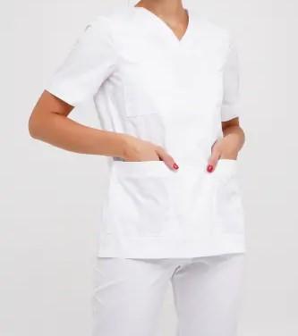 Костюм операційний (штани + куртка), з тканини для медичного одягу, білий